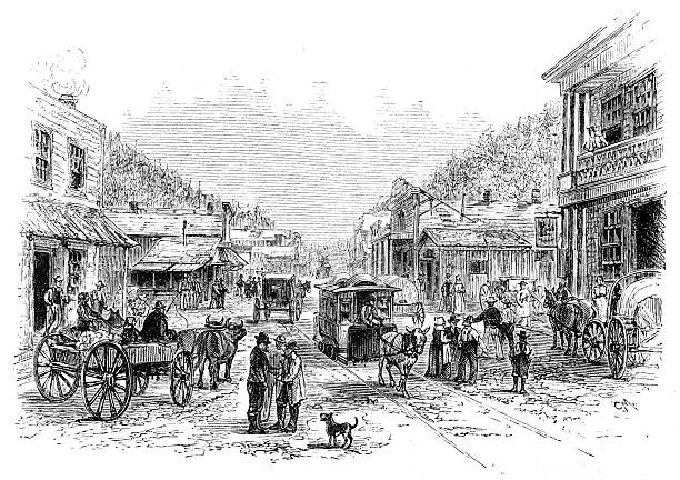 Antique magazine image: Arkansas, Hot Springs, Valley Street