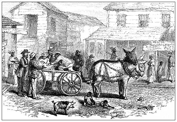 Antique magazine image: Arkansas, Hot Springs, Crystal Peddler