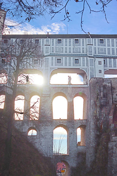 View on Cesky Krumlov Castle Bridge, Czech Republic