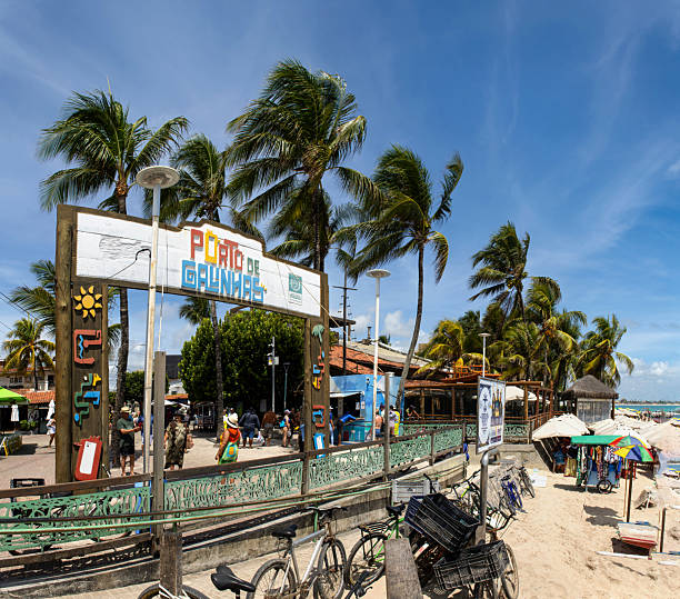 Porto de Galinhas, Brazil, November 26. 2024: View of a beach in in this Brazil town on Atlantic coast a sunny day.