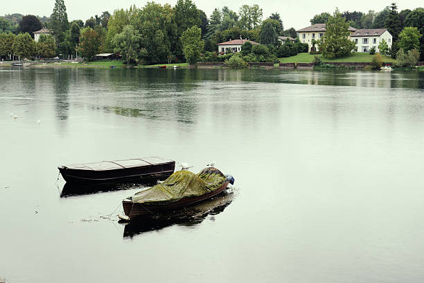 Sesto Calende in a raining day