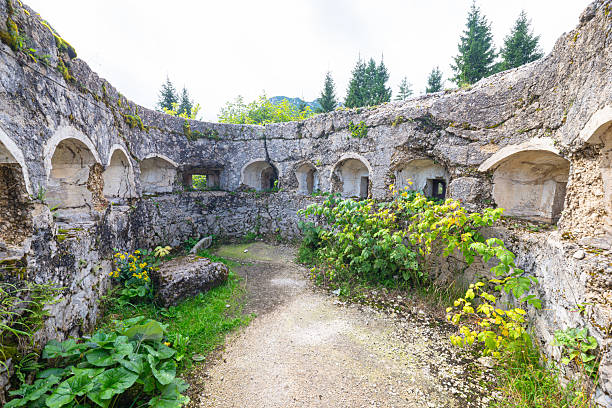 Historic military place surrounded by greenery in a natural setting