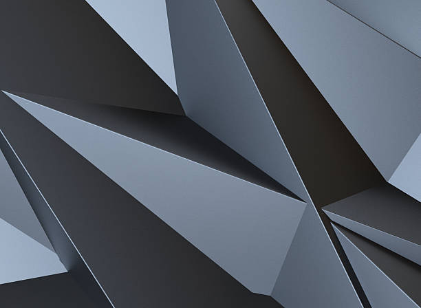 Abstract background of polygons on background.Black Triangle background