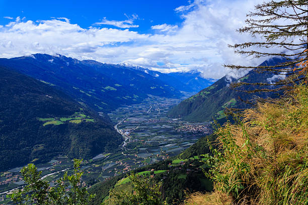 istock View from Hochmuth mountain station towards valley Etschtal with mountain panorama and summit Hasenöhrl in South Tyrol, Italy 2233229734