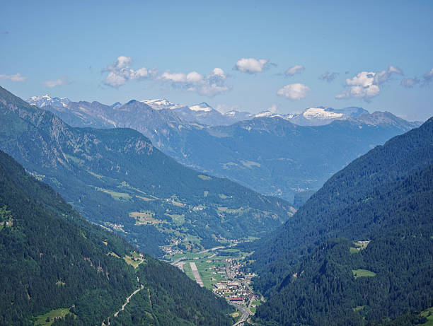 istock A Alps mountain range with a town in the valley below 2233234602