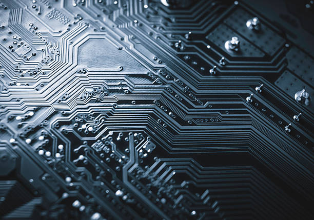 istock Close-up view of an electronic circuit board with intricate patterns 2233246062