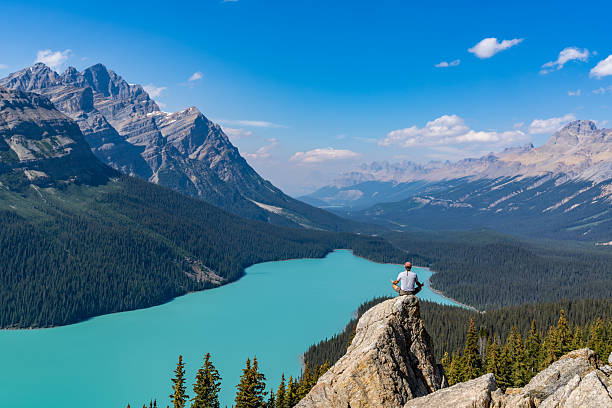 istock Peyto Lake Yoga Pose 2233247863