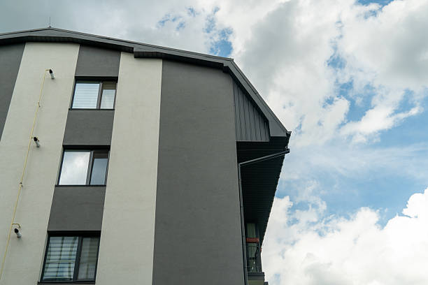 istock Modern residential building with angular design against a bright sky in a suburban neighborhood 2233248125