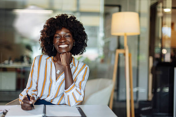 istock Confident Professional Woman Smiling at Her Office Desk 2233252444