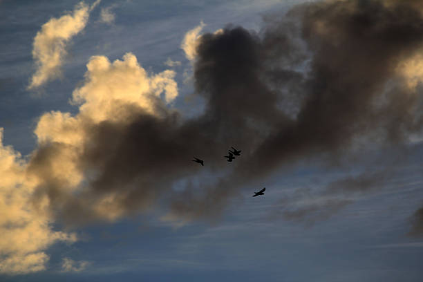 istock A striking contrast of light and shadow across the clouds 2233255443