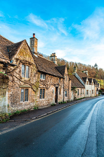 istock Charming stone cottages in castle combe village 2233258681