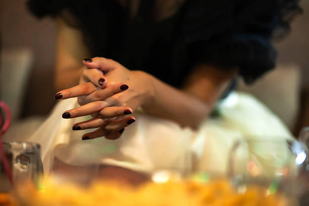 Woman Hands With Engagement Ring