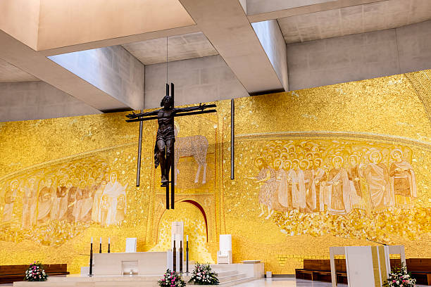 Altar of the Minor Basilica of the Holy Trinity, dedicated in 2007 in Fatima, Portugal