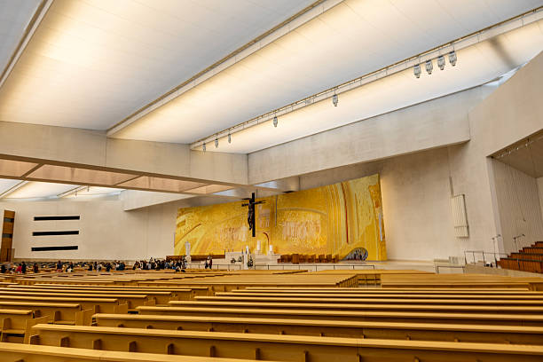 Tourism in the Sanctuary of Our Lady of Fátima in Santarém, Portugal