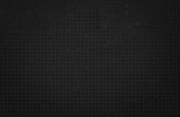 istock Dark black ceramic tiles mosaic background. Simple seamless abstract surface grunge. 2233262596