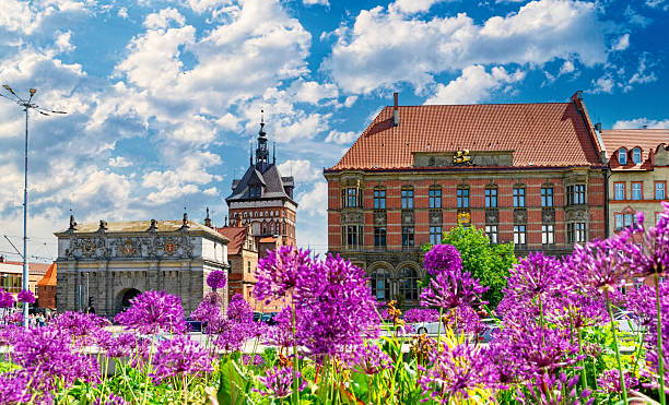 istock Ancient architecture of Gdansk. High Gate and Old Town buildings 2233282003