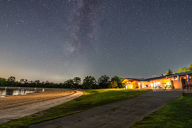 istock Milky Way Over A Beautiful Lake and Forest 2233282980