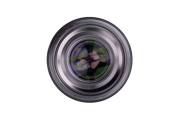 istock camera lens top of view on white background, isolated 2233285800