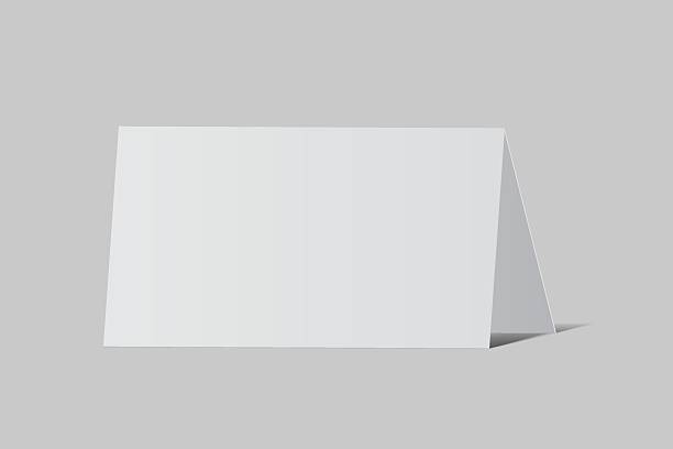 istock Bi Fold Business Card Blank Mockup, Open leaflet template. Empty paper for pamphlet, catalog, flyer, notecards, note paper, wedding invitation, gift card, postcard, brochure, print design, branding 2233285998