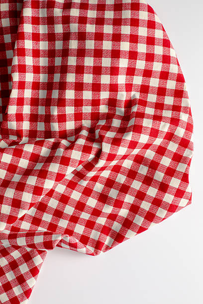 istock Red and White Checkered Fabric Texture for Food Backgrounds 2233286894