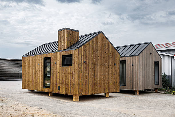 istock Modern Wooden Tiny Houses with Minimalist Modular Design 2233287759