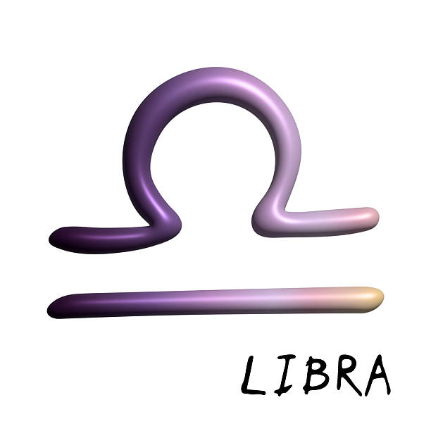 3d libra zodiac sign Esoteric symbol Astrology clipart Element for design