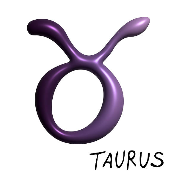 3d taurus zodiac sign Esoteric symbol Astrology clipart Element for design