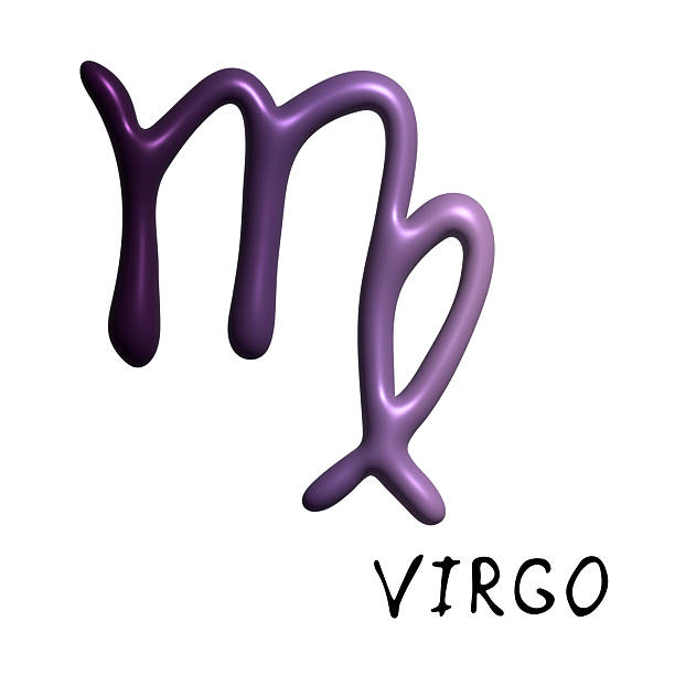 3d virgo zodiac sign Esoteric symbol Astrology clipart Element for design