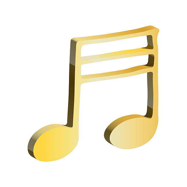 istock 3d music note. Hand drawn musical symbol. Single element for print, web, design, decor, logo 2233297269