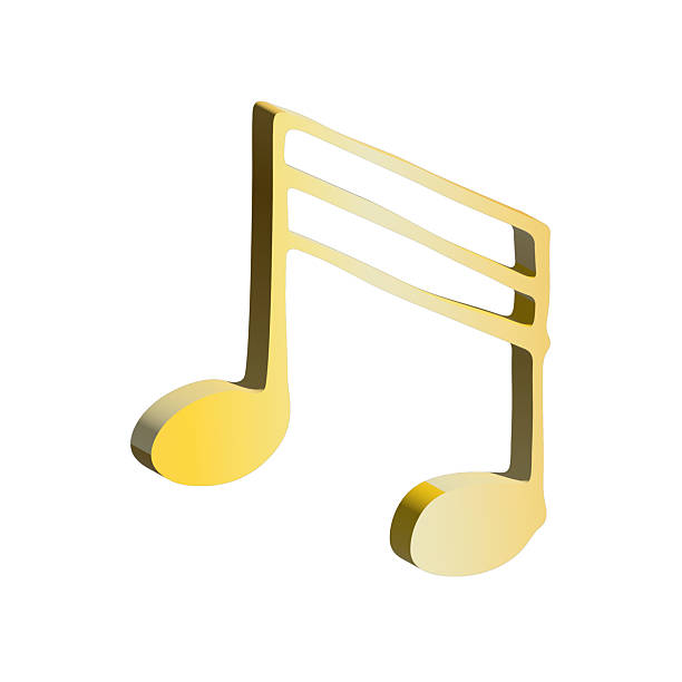 istock 3d music note. Hand drawn musical symbol. Single element for print, web, design, decor, logo 2233297270