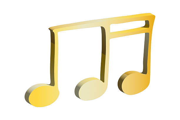 istock 3d music note. Hand drawn musical symbol. Single element for print, web, design, decor, logo 2233297274