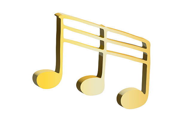 istock 3d music note. Hand drawn musical symbol. Single element for print, web, design, decor, logo 2233297301