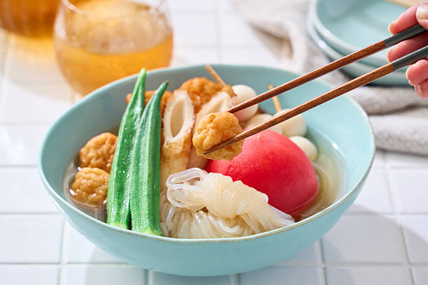 Chilled Japanese Oden with Summer Vegetables and Dashi Broth