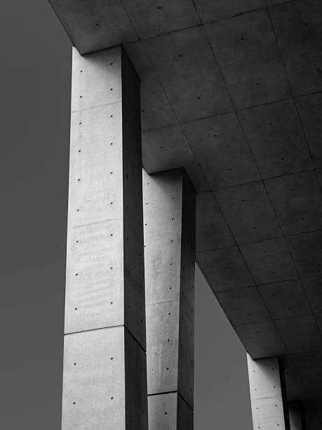 istock Cement columns grey concrete ceiling Building industrial Architecture details 2233310170