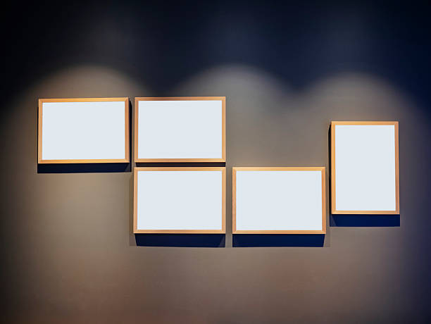 istock Blank photo frame on wall Art gallery exhibition collection display 2233310327