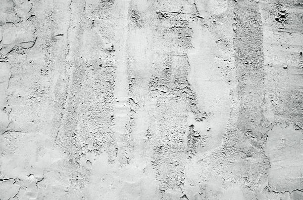 Texture dark gray white wall background with grunge plaster, full frame