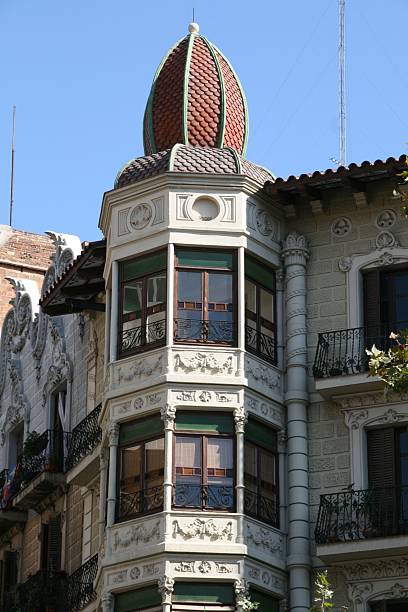 istock Ornate historic building facade with domed roof. 2233322007