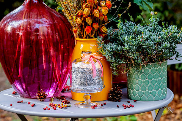 Flower arrangement in the garden