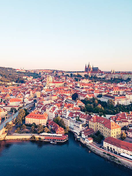 Stunning Prague Sunrise Over the Vltava River