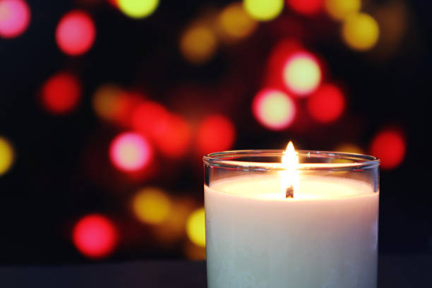 istock luxury aroma scented candle on nice table in bedroom for creating good relax ambient on Valentine day 2233333898