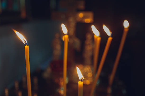 istock Church candles on the background bokeh close-up. 2233337319