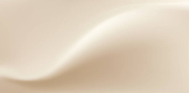 illustrations, cliparts, dessins animés et icônes de fond dégradé beige nacré ondulé avec texture de couleur claire. nude dégradé neutre bg. fond d’écran abstrait élégant champagne crème et marron. - couleur crème