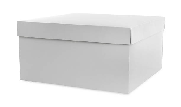 istock One blank cardboard box isolated on white. Mockup for design 2233344103