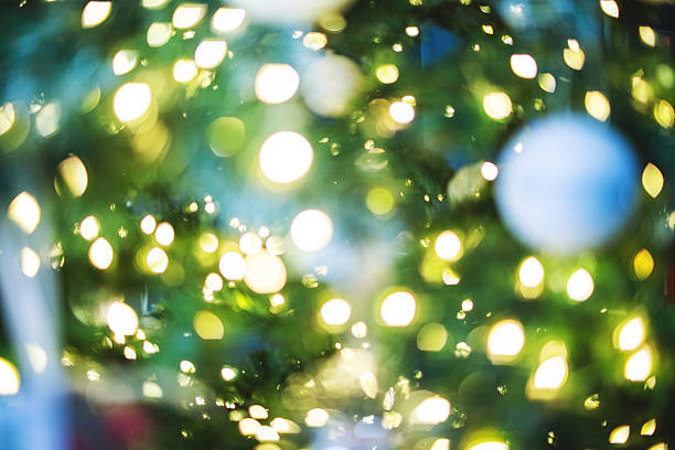 istock Defocused Christmas lights on Christmas tree 2233350061