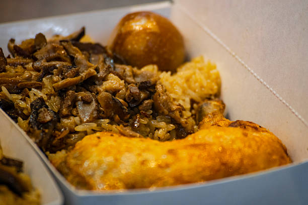 a classic Taiwanese traditional glutinous rice bento box
