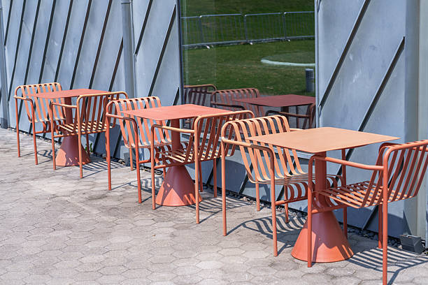 istock Simple style outdoor coffee table in the sun 2233360564
