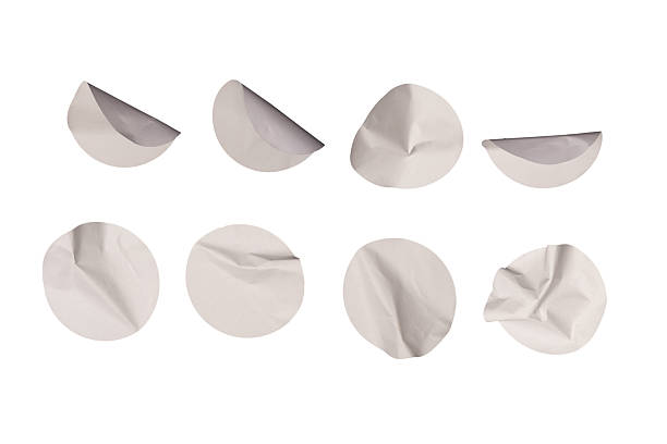 istock Round white stickers, blank tags labels isolated on a white background. 2233360919