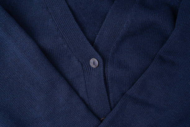 istock Navy blue merino wool sweater texture as background. Top view. 2233361007