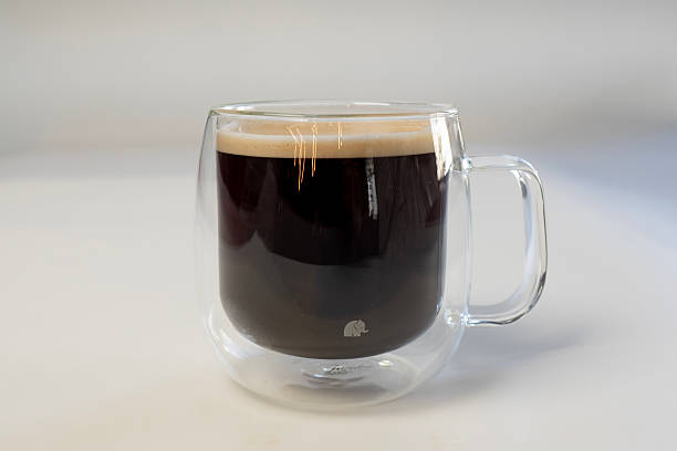 istock Black coffee in clear glass cup 2233362782
