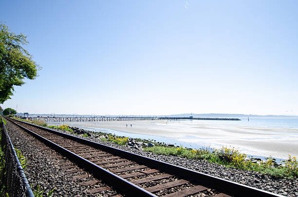 istock Railway along the White Rock Pier waterfront, Surrey, BC, Canada 2233377266